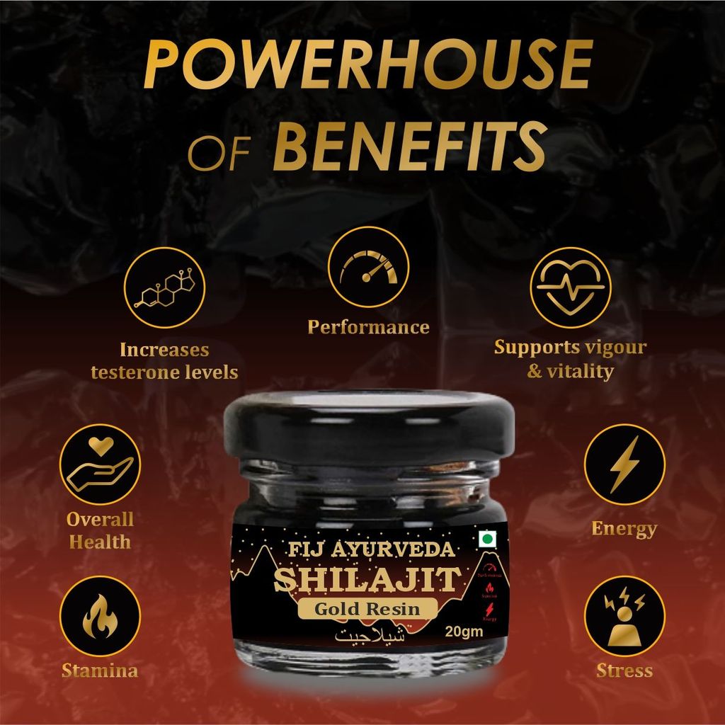 FIJ AYURVEDA Shilajit Gold Resin (Semi Liquid) | Original Shilajit | Shilajit Resin | Shilajit Orignal | Shilajit Liquid, | Shilajit Gold for Stamina Booster, Energy Booster, Strength, Sexual Health & Immunity, Vigor & Vitality for Men & Women - 20Gm view 2