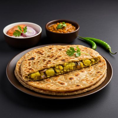 Aaloo Pyaz Stuffed Paratha