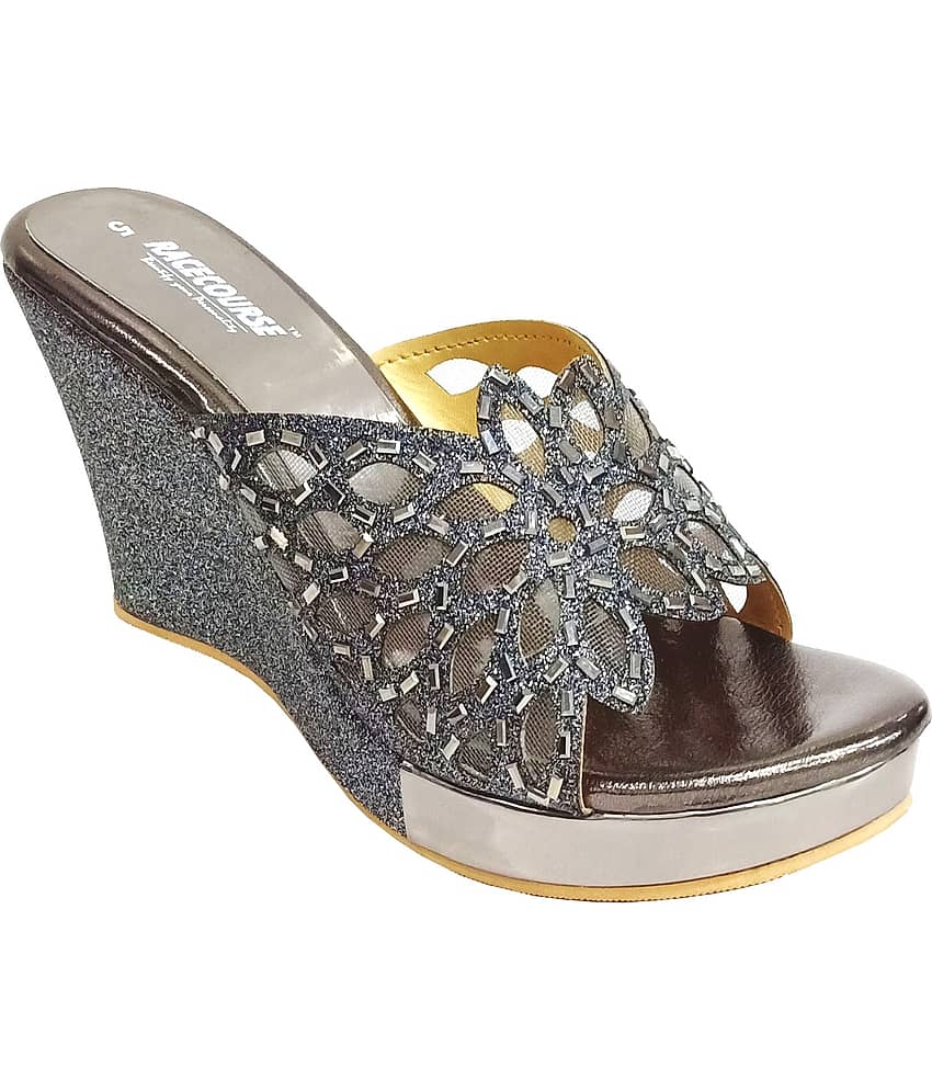 Racecourse - Gray Women's Slip On Heels