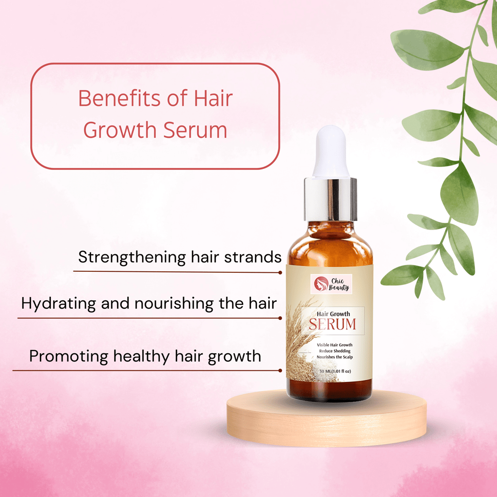 Chic Beauty Combo Serum Kit (Hair Growth Serum 30ML + Hyaluronic Acid & Vitamin B5 Serum 30ml + Niacinamide 10% & Zinc 1% Serum 30ml + Salicylic Acid 2% Serum 30ml + Skin Spot Removal Serum 30ml) view 2