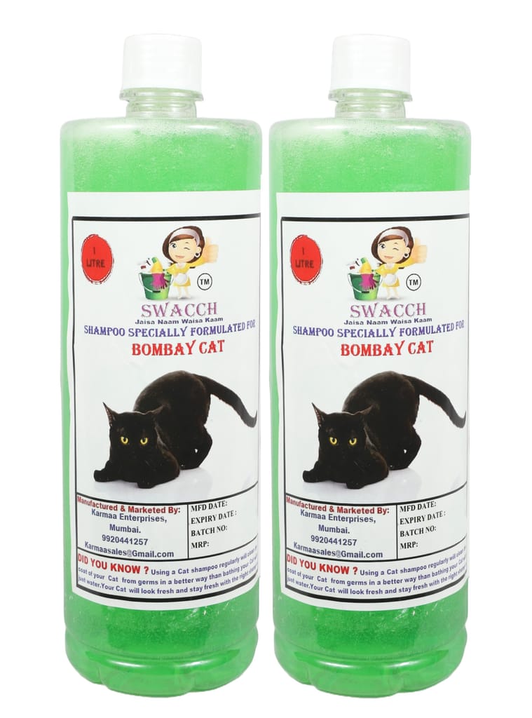 SWACCH Shampoo Specially Formulated for Bombay Cat (1 Litre) (Pack of 2) Neem Alovera view 2