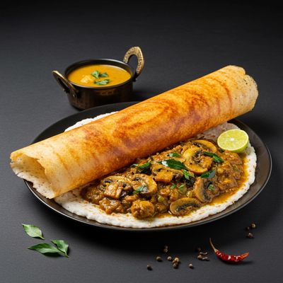 Neer Dosa With Mushroom Sukka [mk]