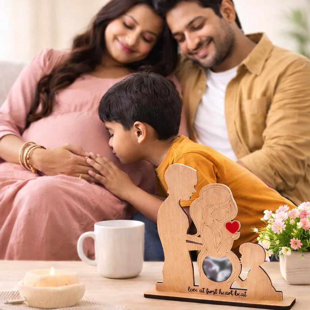 The Baby First Box Baby Ultrasound Photo Frame Sonogram Picture Frame Pregnancy Gift Baby Announcement Keepsake for Couples New Moms Dads | Ultrasound Photo Frame- Brother Love view 2