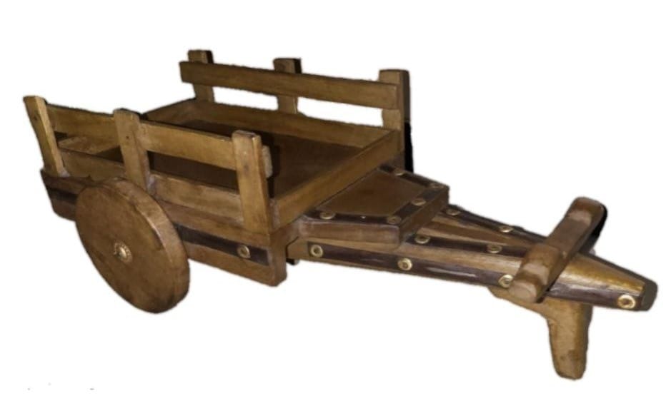 HANDMADE WOODEN CART for Home Decoration (Size 68x38x30 cm)