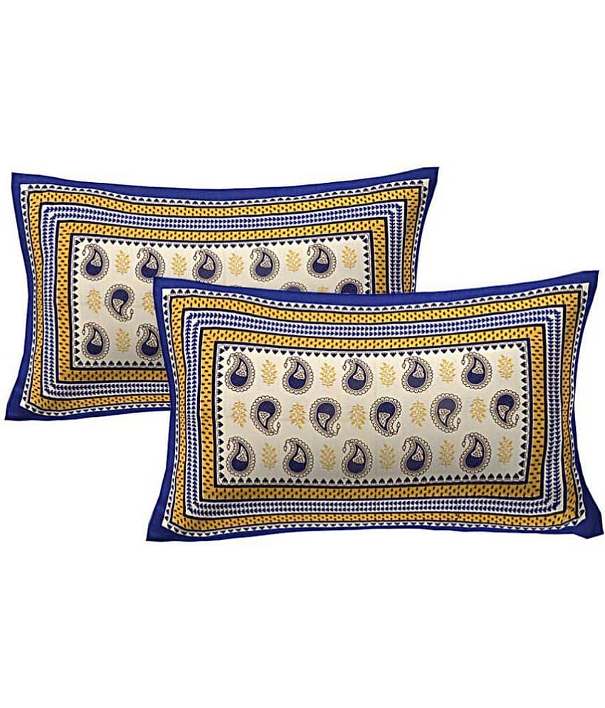 Shagun Online Pack of 2 Blue Pillow Cover