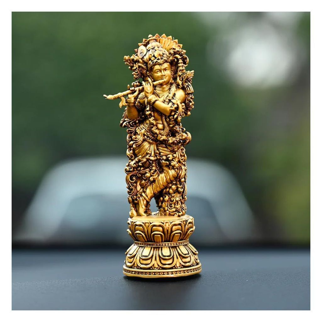 Artarium Handcrafted Lord Krishna Idol Laddu Gopal Murti kanha Ji Murti for Car Dashboard Home Decor Pack of 1 view 2