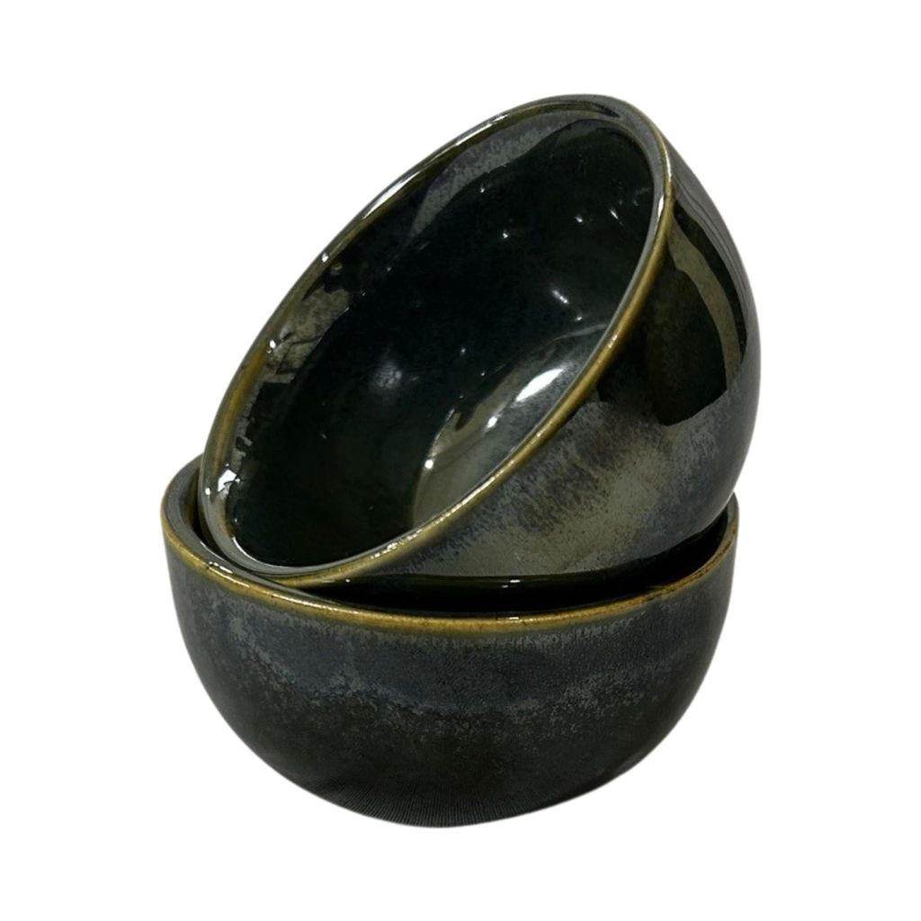 Ceramic Dining Emerald Green Glazed 100ml Dip Bowls Set of 6 || Ketchup Bowls || Sauce Bowls || Chutney Bowls view 2