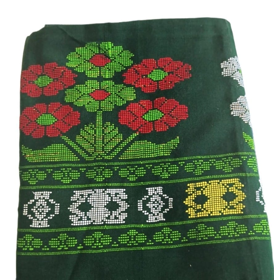 Asomi Cotton Handloom Karbi Assamees mekhela sador(multi colour) view 2