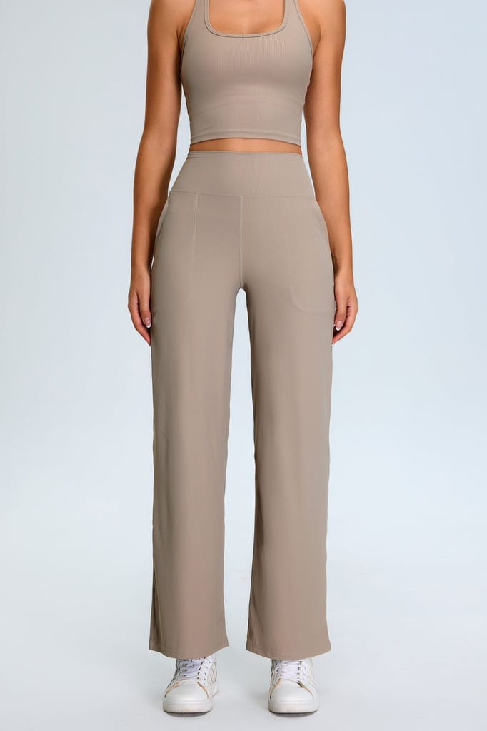 Lino Khaki Light Trackies view 2