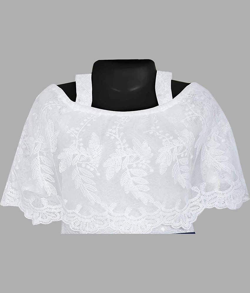 9stiches - White Denim Baby Girl Dress ( Pack of 1 ) view 2