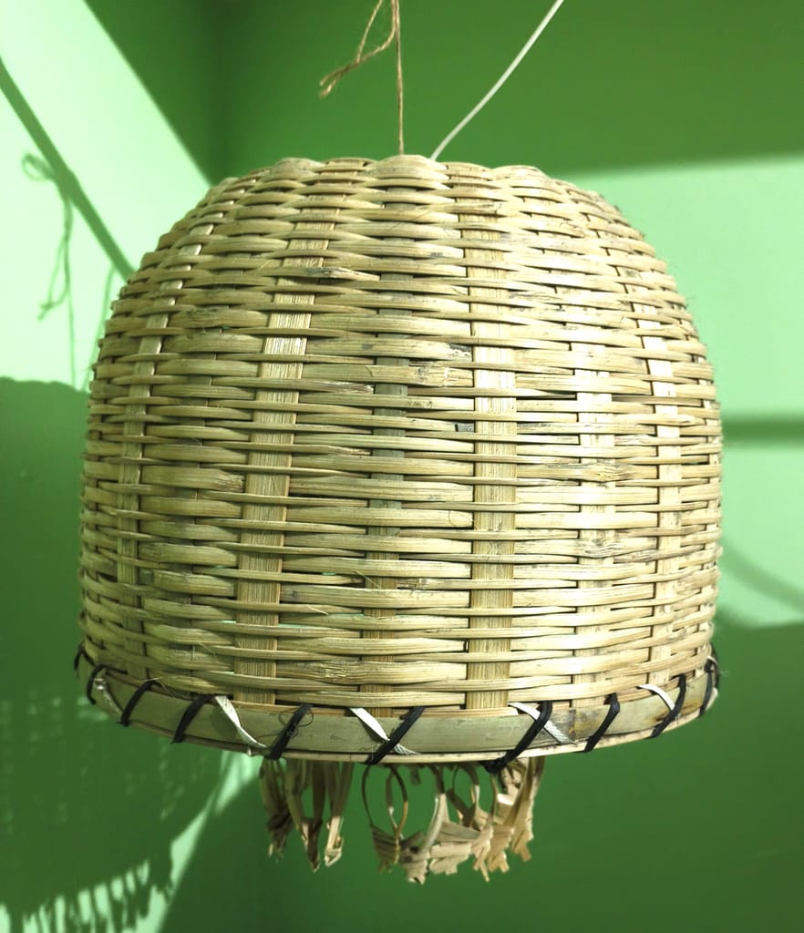 Bamboo Chandelier Crown Lampshade view 2