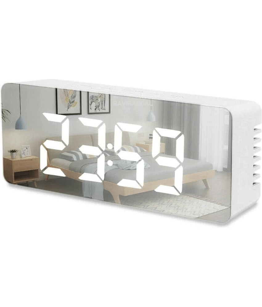 SKYVILLA Digital Glass Rectangular Table Clock - Pack of 1 view 2