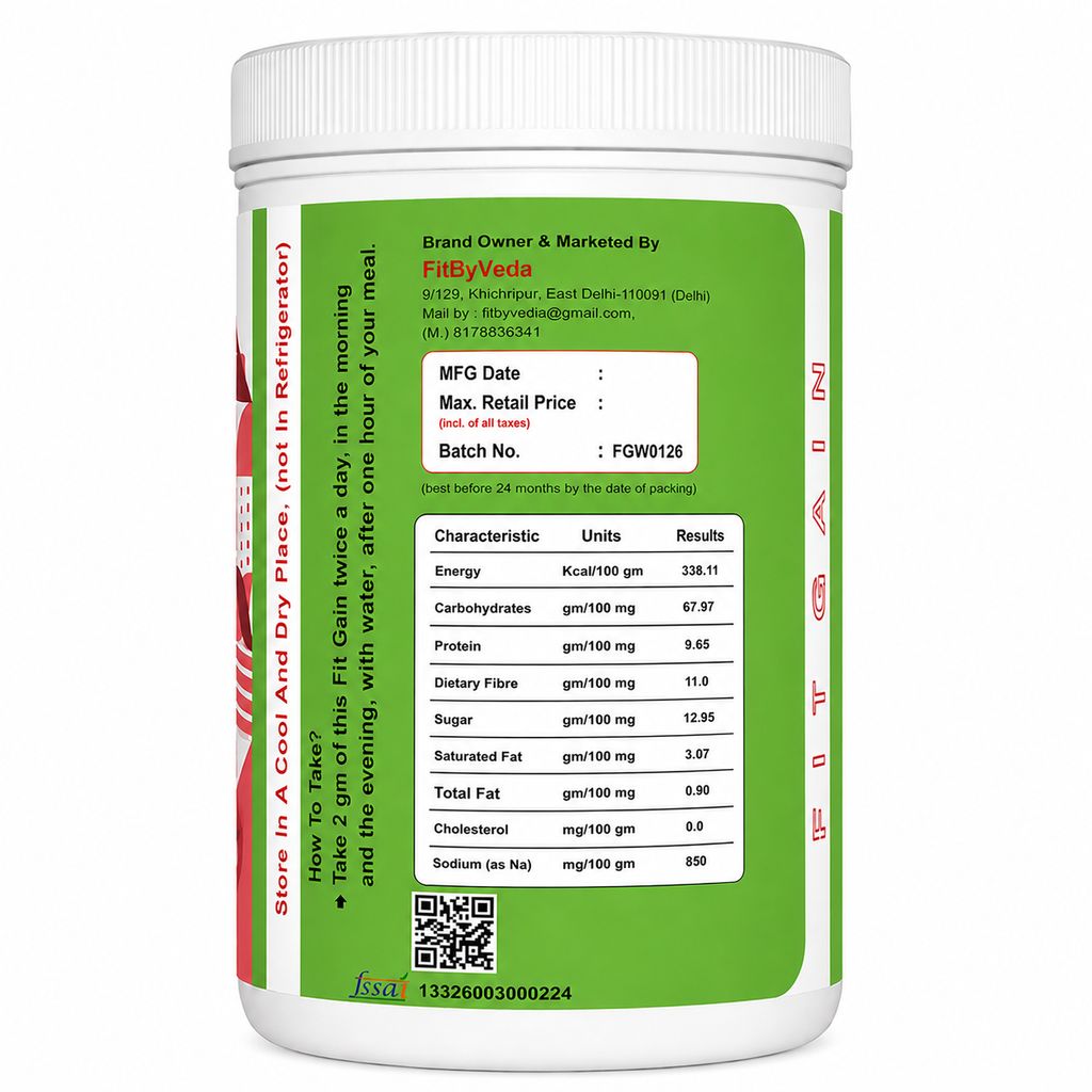 Fit Gain For Women 50g – Natural Weight Gain Supplement view 2