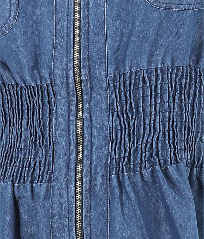 StyleStone Denim A-line Dress For Girls ( Pack of 1 , Blue ) view 2