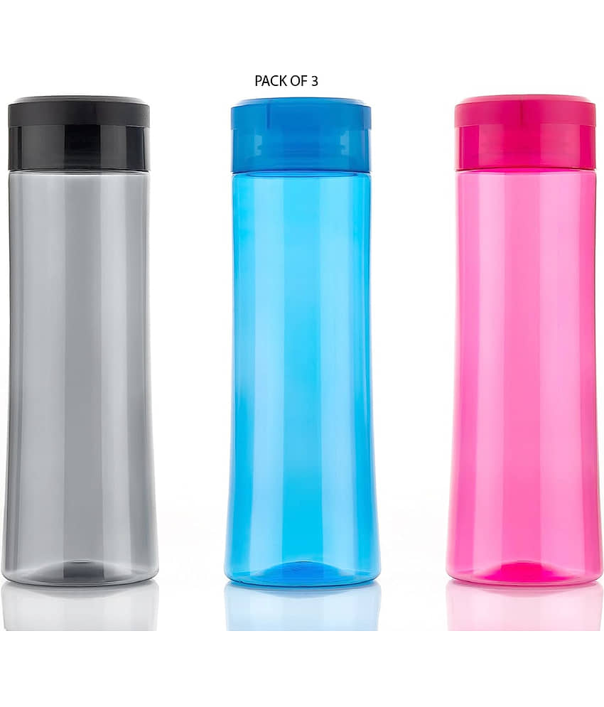Swaraa Kitchenware Multicolour Plastic Water Bottle 1000 mL ( 3 ) view 2