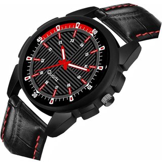 HRV Men's Round Dial Black Strap Analog Watch view 2
