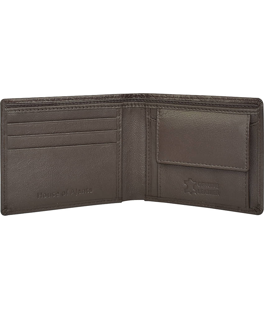 Ajanta Brown 100% Leather Men's Regular Wallet ( Pack of 1 ) view 2