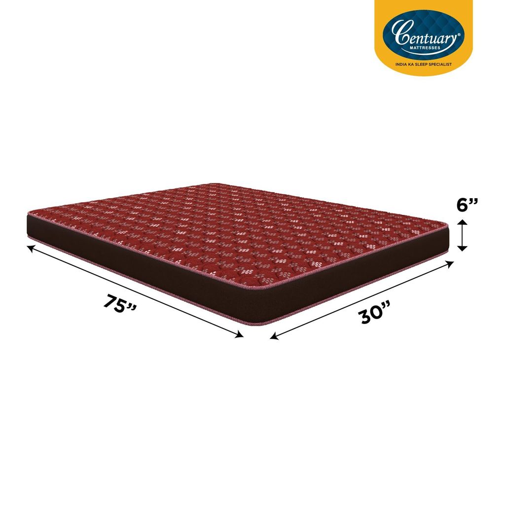 Centuary Mattresses Tuff 2.0 4.5 Inch & 6 Inch Back Support Reversible Rebonded Foam Mattress view 2