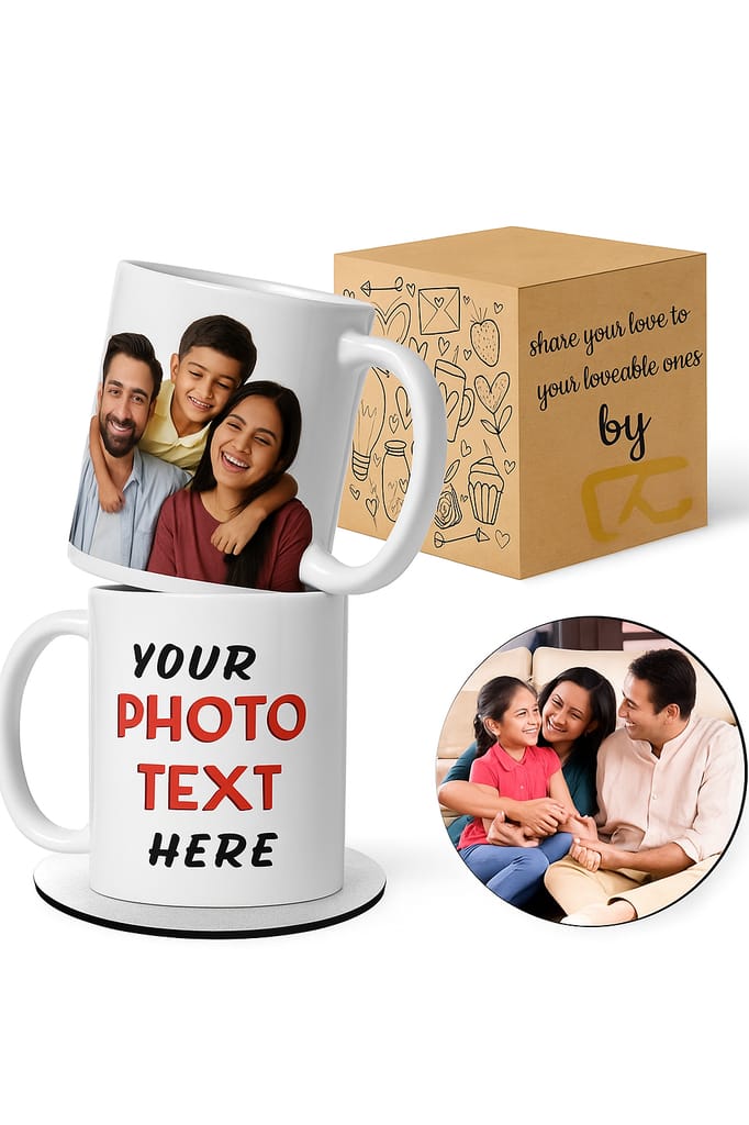 👉 LAV4VK Personalized Photo Coffee Mug | Custom Printed Name Logo Picture Cup | Gift for Birthday Anniversary Valentine | Ceramic Black & White Mug 350ml Personalized,Custom,Photo,Coffee,Printed,Name,Logo,Gift,Valentine Gift,Ceramic Mug view 2