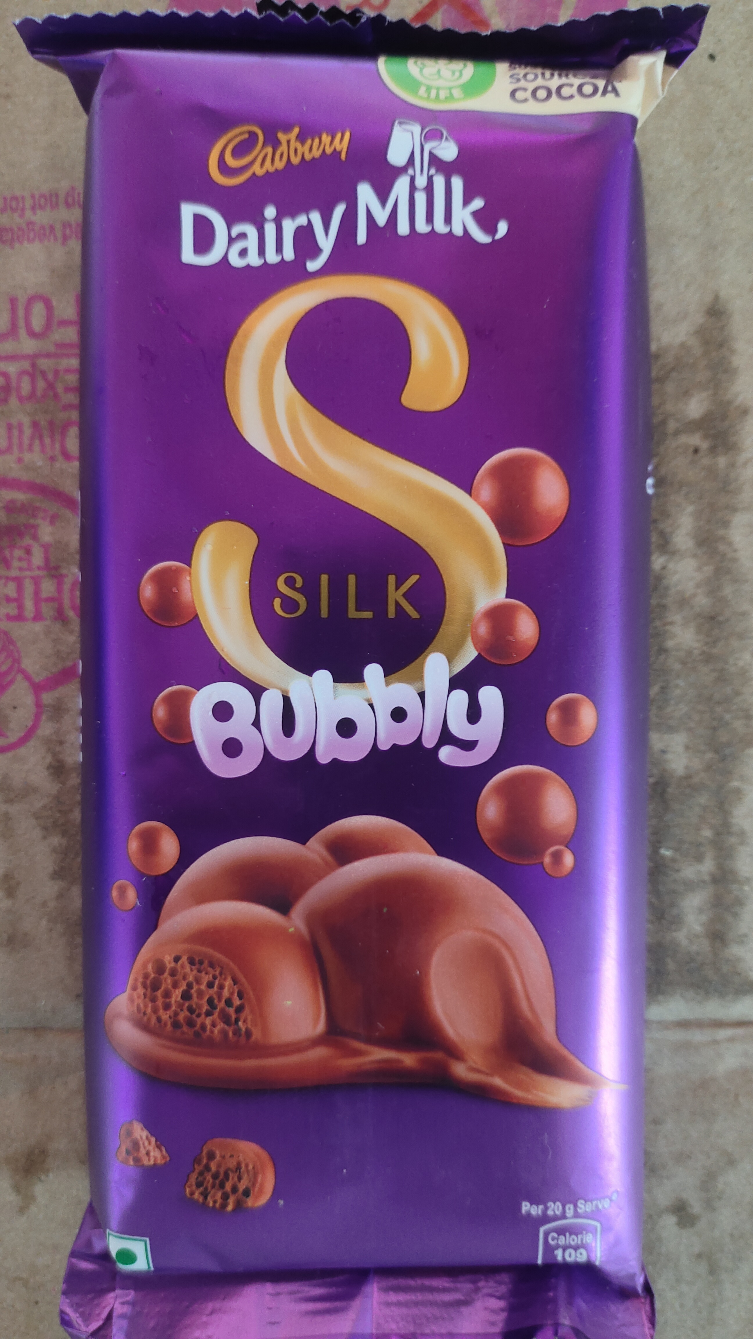 Cadbury dairy milk silk bubbly