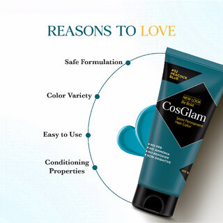 Cosglam Semi Permanent Hair Color For Women Men, (120g, #52 Peacock Blue) view 2