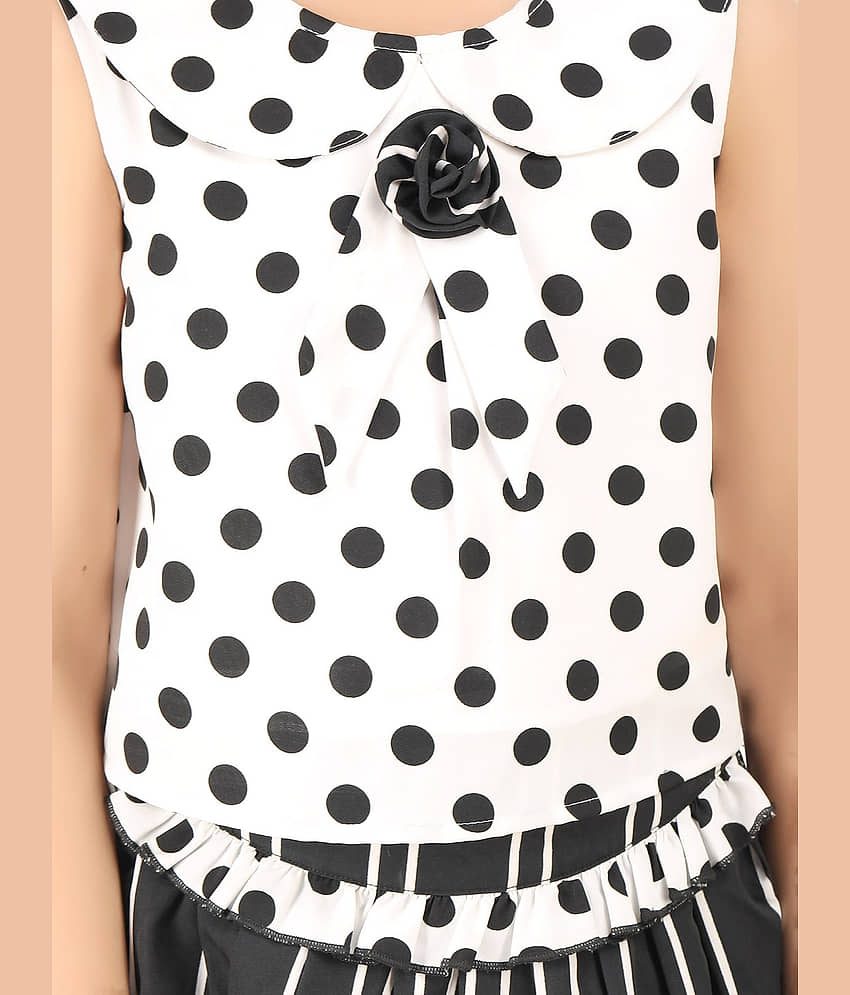 Being Naughty Pack of 1 Girls Polyester Top With Skirt ( White ) view 2