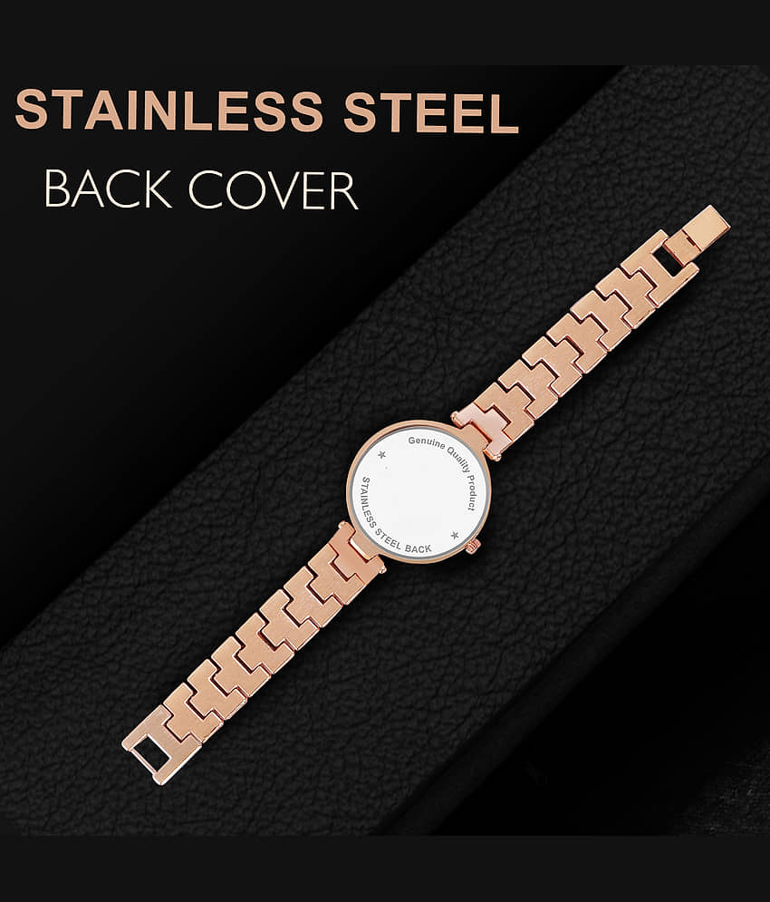 Trex Rose Gold Stainless Steel Analog Womens Watch view 2
