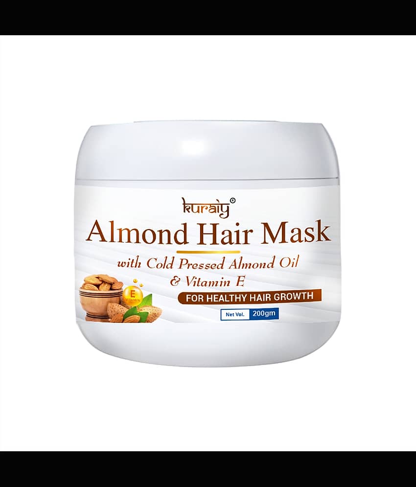KURAIY Almond Hair Mask With Cold Pressed Almond Oil & Vitamin E For Healthy Hair Growth 200g