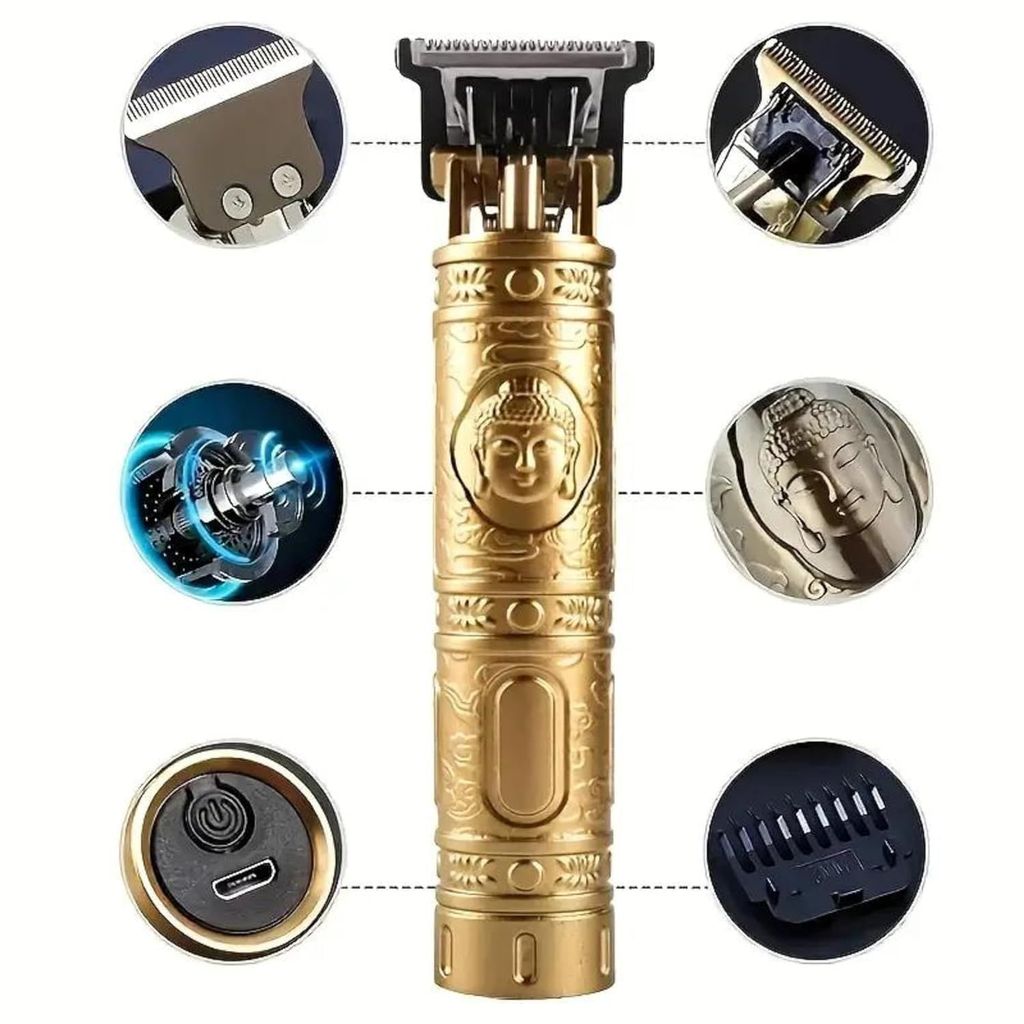 Trimmer Men Professional Cordless Hair Clipper Dragon Style, Rechargeable Trimmer For Beard, Hairs, Moustache & Face