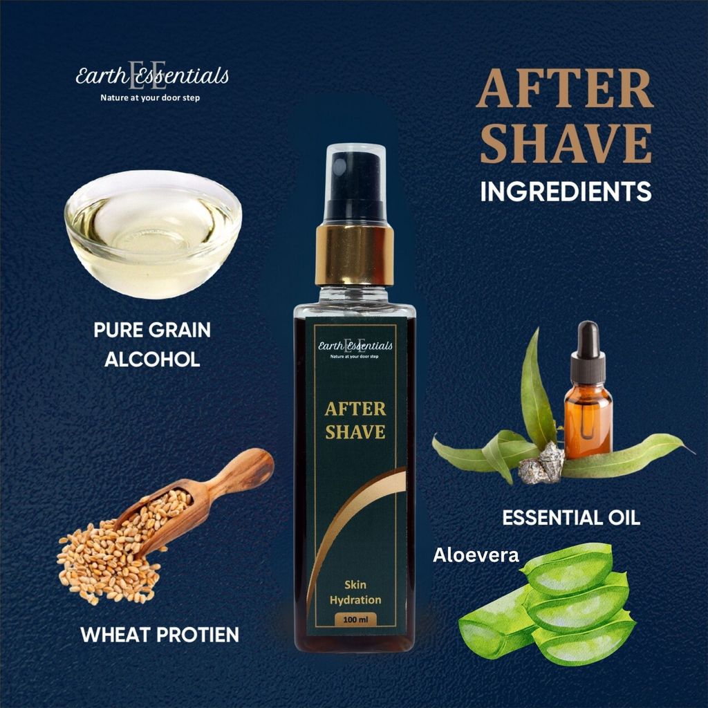 After Shave with Wheat Protean Plus Aloe Vera and Natural Botanical Extracts Soothes Moisturizes || Pure Grain Alcohol skin Hydration 100 ml view 2
