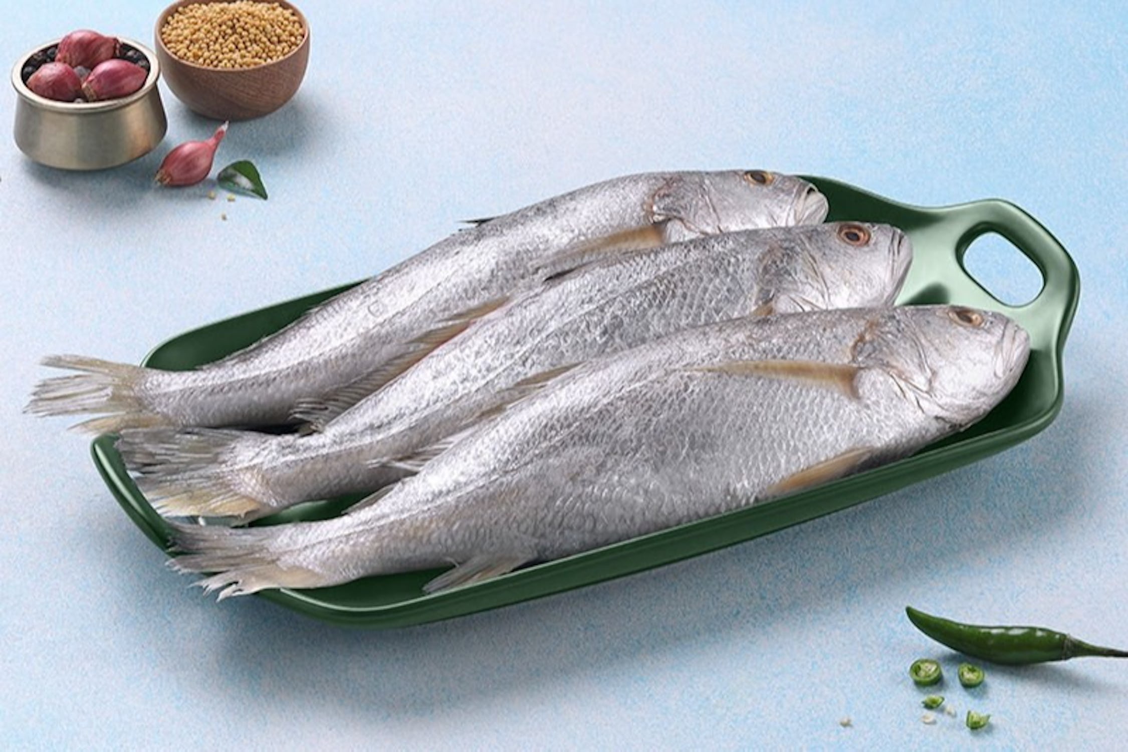 Croaker/Korae/Kalluri-Slices (May include head pieces) - 500gms(After Cleaning)