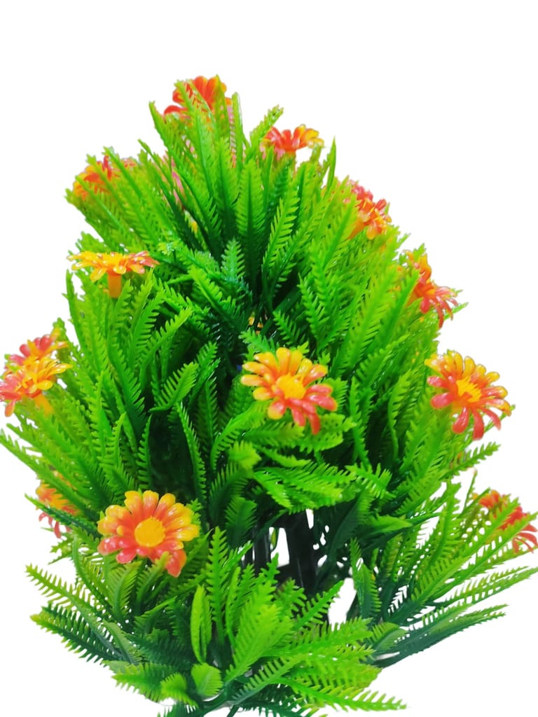 Artificial Potted Marigold Plant with Plastic Pot for Home Decor view 2