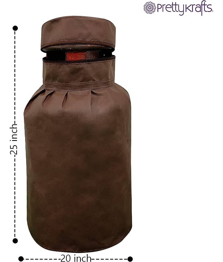 PrettyKrafts Single Cotton Brown Cylinder Cover view 2