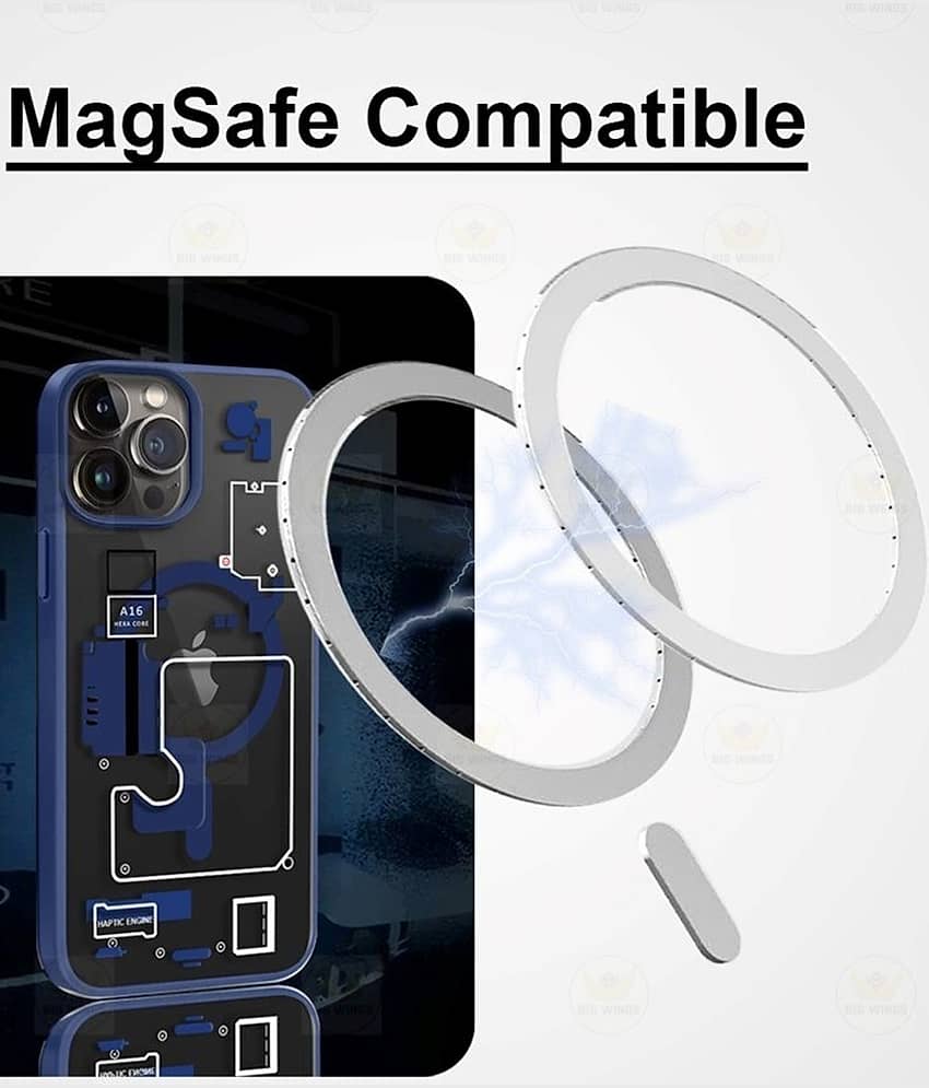 BIG WINGS Blue Printed Back Cover Polycarbonate Compatible For Apple iPhone 13 Pro Max ( Pack of 1 ) view 2