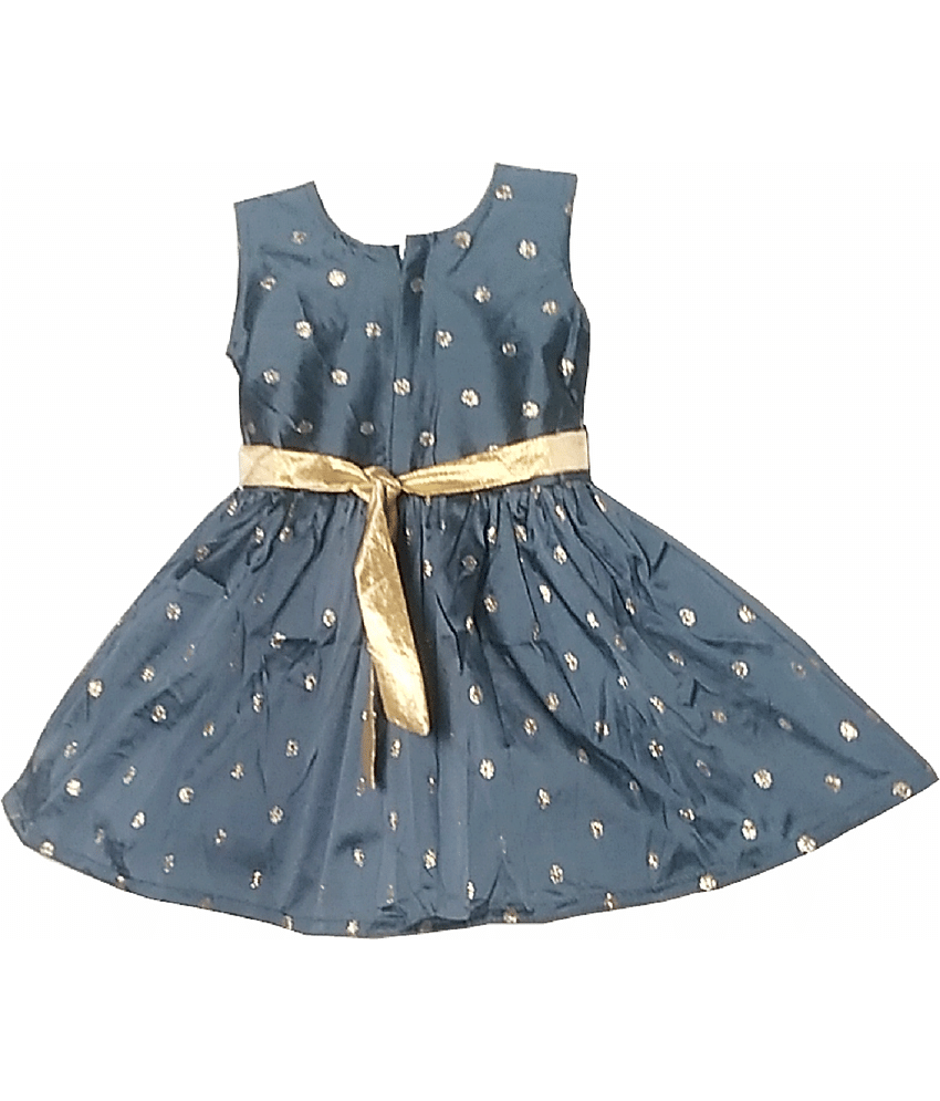 harshvardhanmart.com Baby Girls Cotton Blend Frocks ( Blue ) view 2