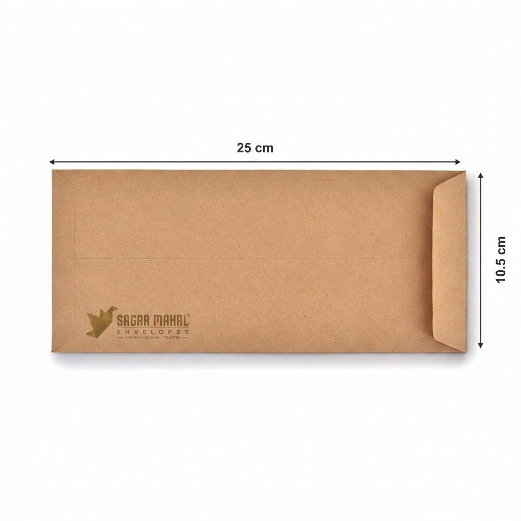 10 x 4.5 Inch Brown Kraft Envelope 85 GSM - Sturdy Kraft Mailing Envelope for Documents, box of 250pcs view 2
