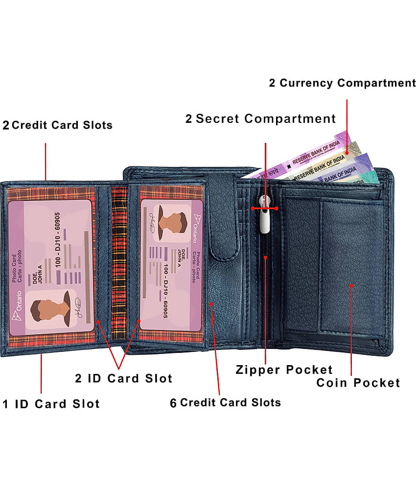 Lorenz Green 100% Leather Men's RFID Wallet ( Pack of 1 ) view 2