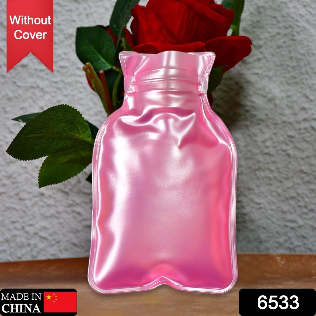 Simple Pink small Hot Water Bag with Cover for Pain Relief, Neck, Shoulder Pain and Hand, Feet Warmer, Menstrual Cramps. view 2