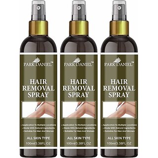 PARK DANIEL Painless Hair Removal Spray From Body, Chest, Legs, Hands Pack of 3 of 100 ML Spray (300 ml, Set of 3) view 2