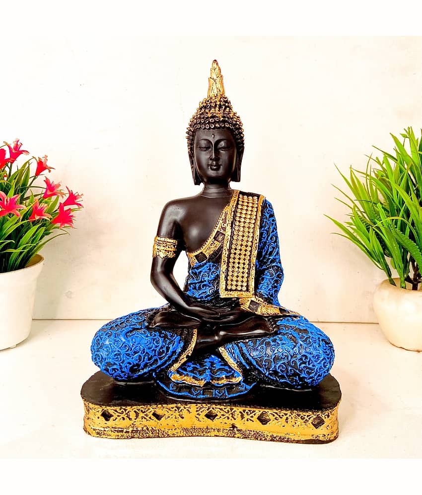 Fashion Bizz Handcrafted Meditating Samadhi Buddha Decorative Showpiece - 22 cm
