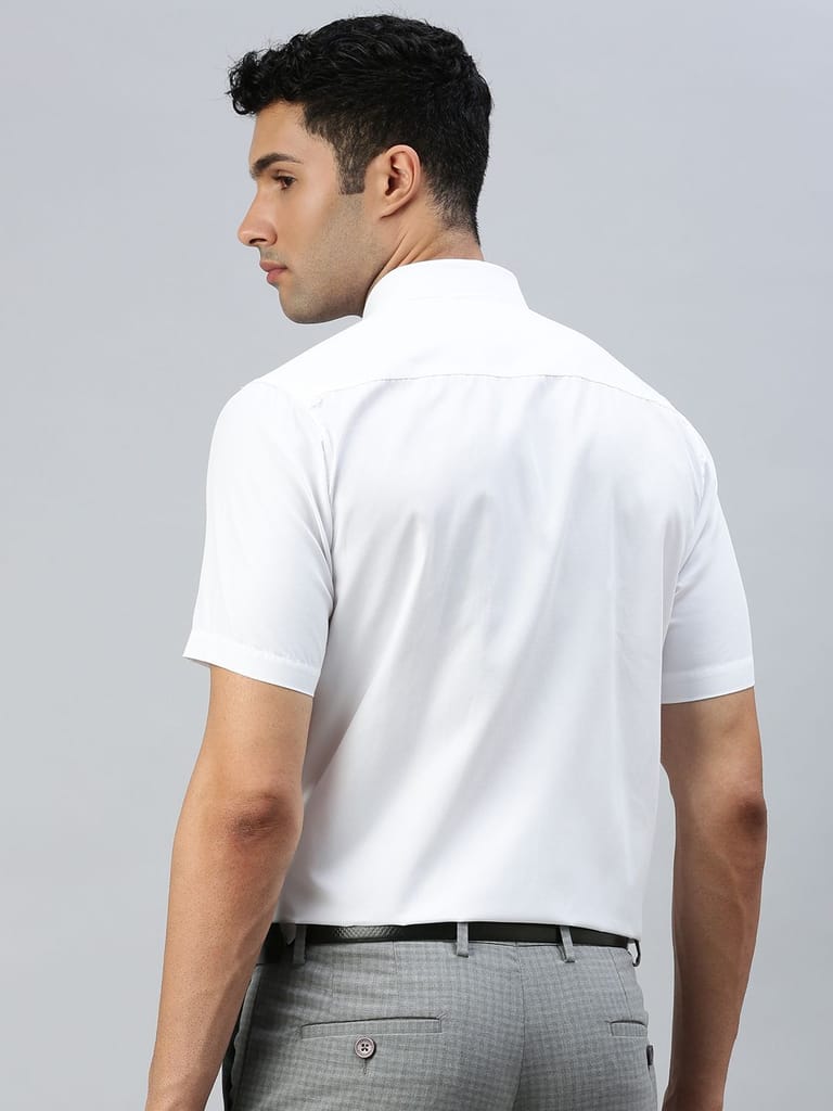 Mens Formal Half Sleeves White Shirt view 2