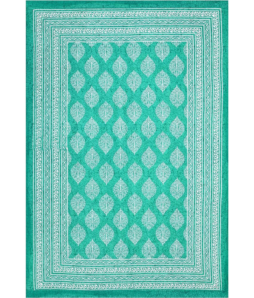 ABHACLOTHO Cotton 1 Single Bedsheet with 1 Pillow Cover ( Sky Blue ) view 2