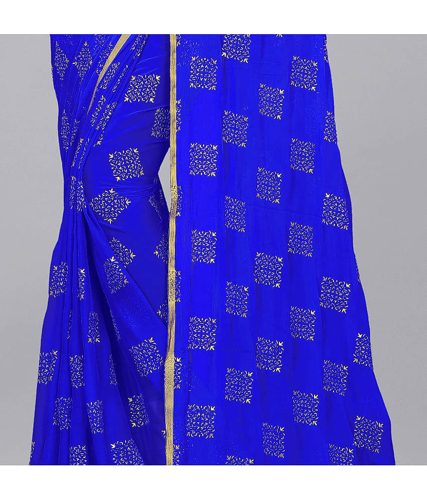 Rhey Chiffon Printed Saree With Unstitched Blouse Piece ( White ) view 2
