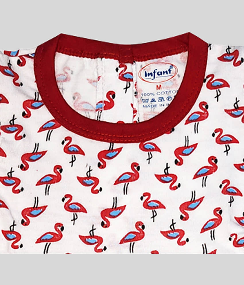 INFANT Pack of 1 Baby Girls Cotton Frock ( Red ) view 2