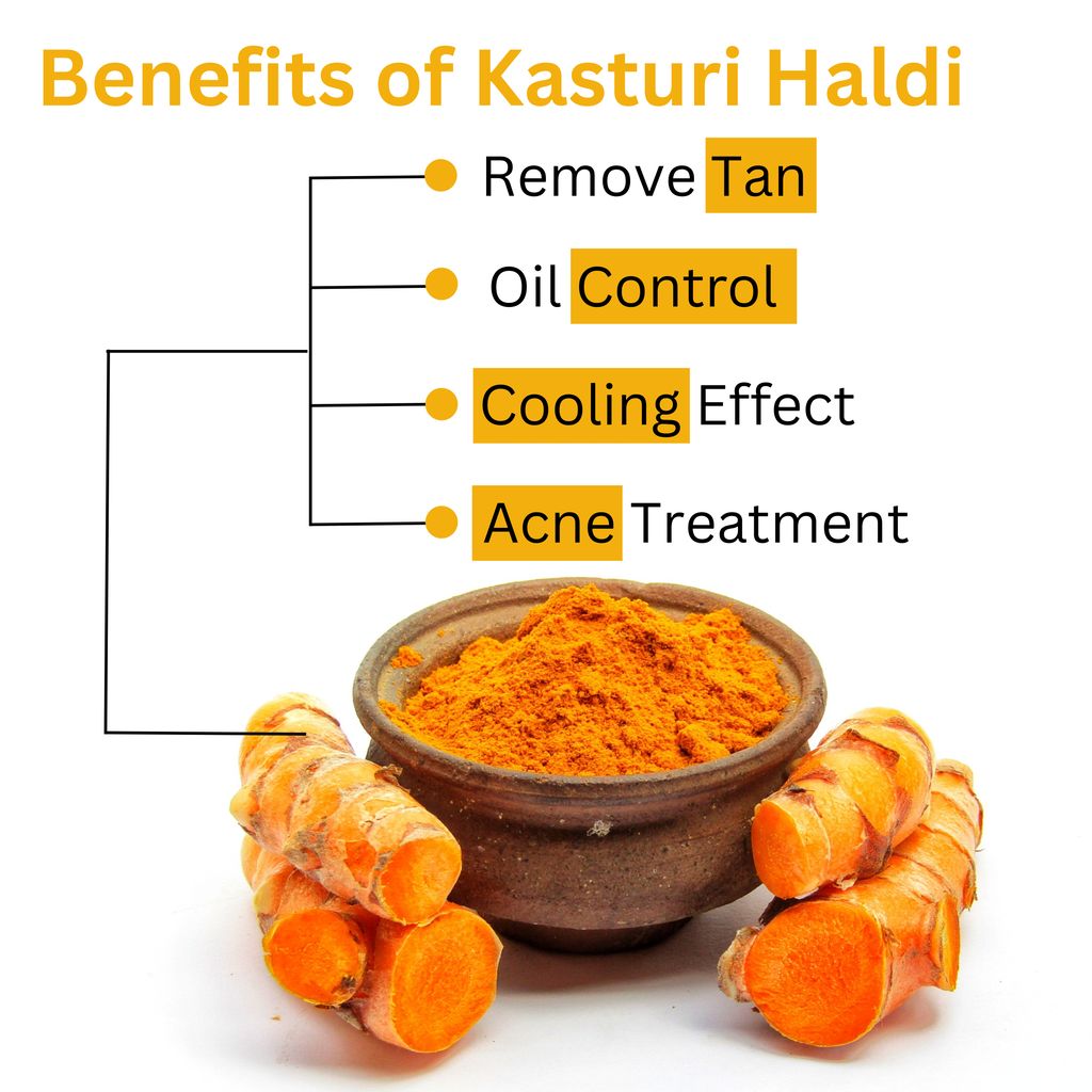 LEvee 100% Natural Kasturi Haldi Powder | Pure Wild Turmeric for Face & Skin Brightening | Non-Staining Acne & Pimple Control Mask | No Preservatives, No Chemicals | Glowing Skin & Tan Removal | For All Skin Types | 200gm view 2