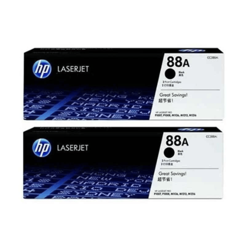 HP 88A Black Original Toner Cartridge Dual Pack Pack Of 2 Compatible with HP LaserJet P1108, M1136, M128fn, M126nw, M126fw Printers view 2