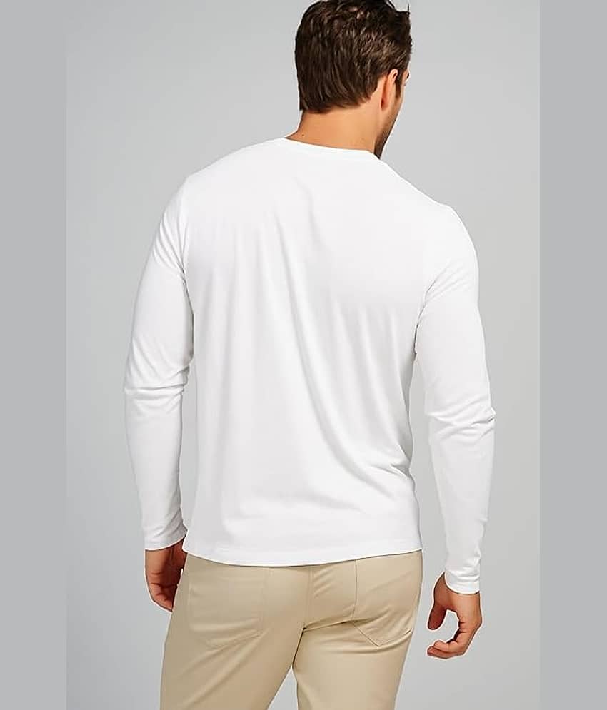 Inner Element Men 100% Cotton Regular Fit Solid T-Shirt ( White ) view 2
