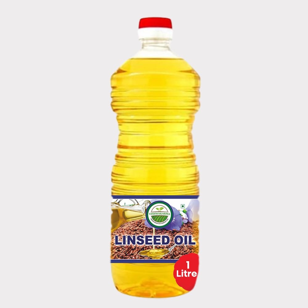 Pure Linseed Oil 3 Ltr (Pack of 3 1 × Ltr) by Vishwakarma – Healthy Cooking, Made by Farmers view 2