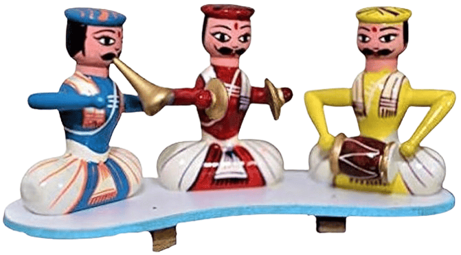 Indian Folk Musicians Statue: A Vibrant Cultural Decor view 2