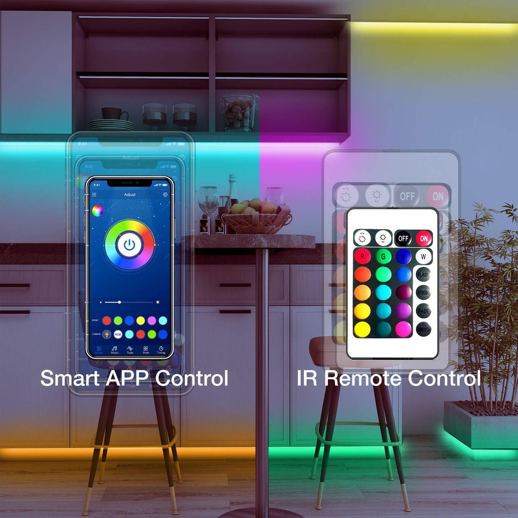 Daybetter SMD 5050 App Control Bluetooth Led Strip Lights - 25ft view 2